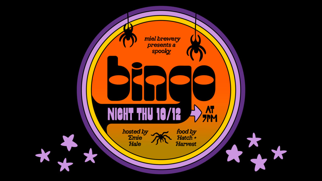 A graphic that has a circle with the word bingo in the center