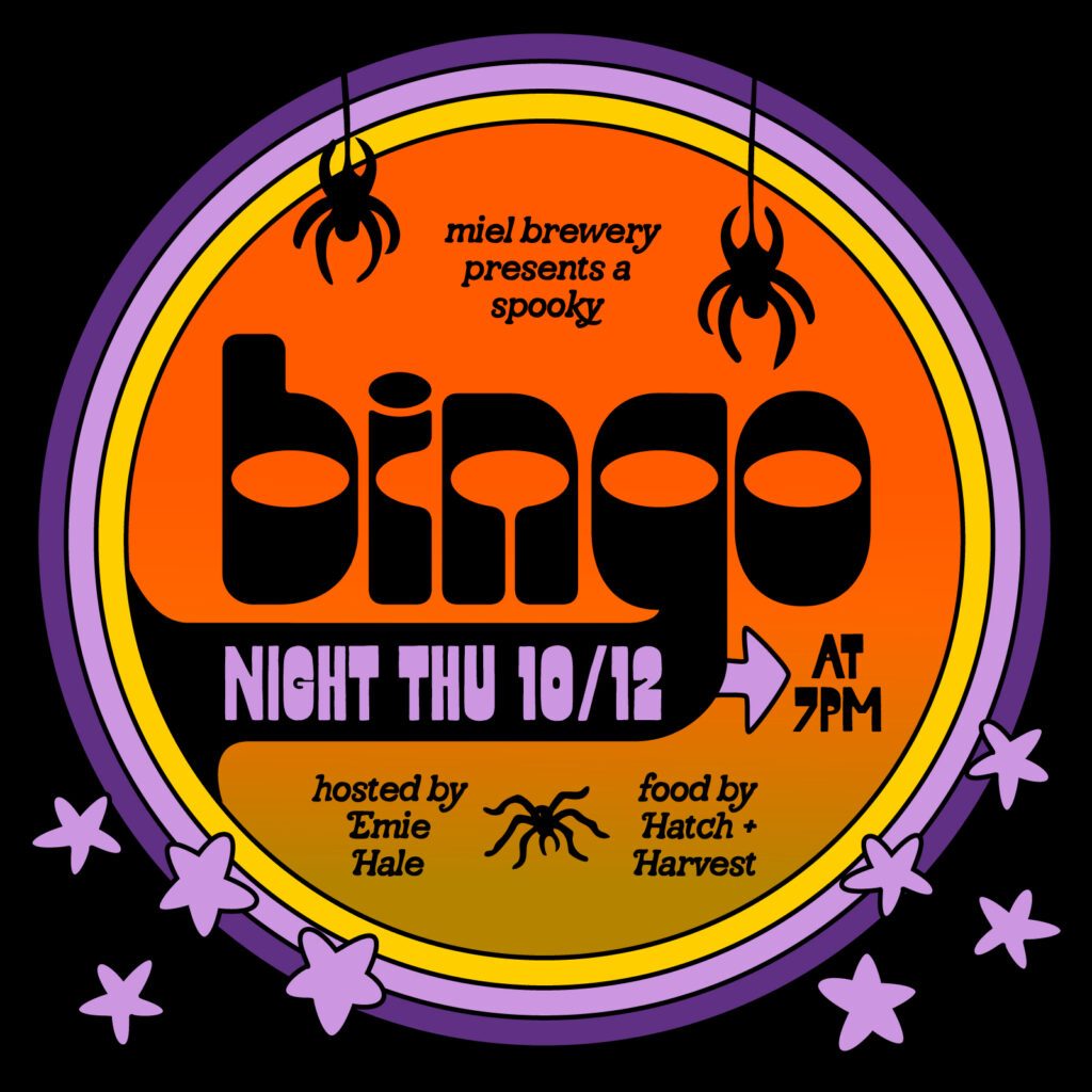 A graphic that has a circle with the word bingo in the center