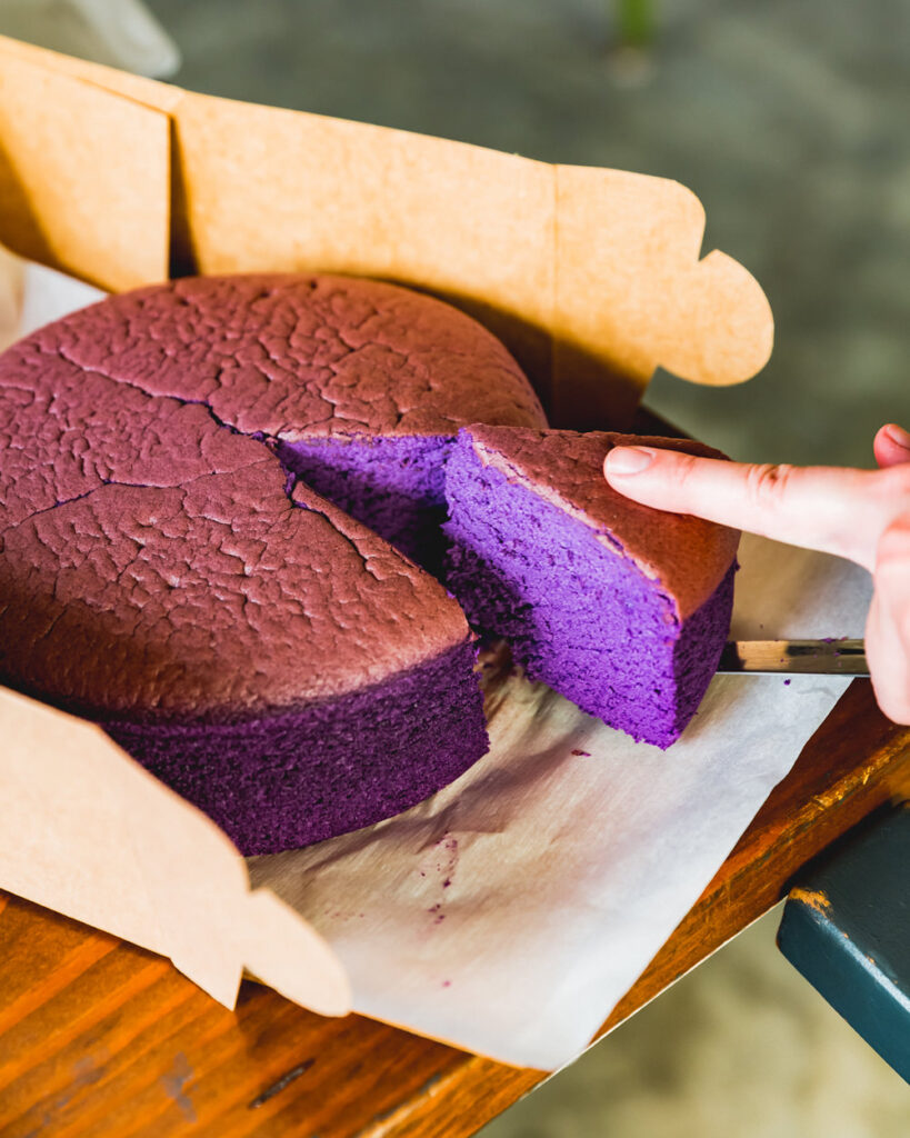 ube cheesecake by em's bakery