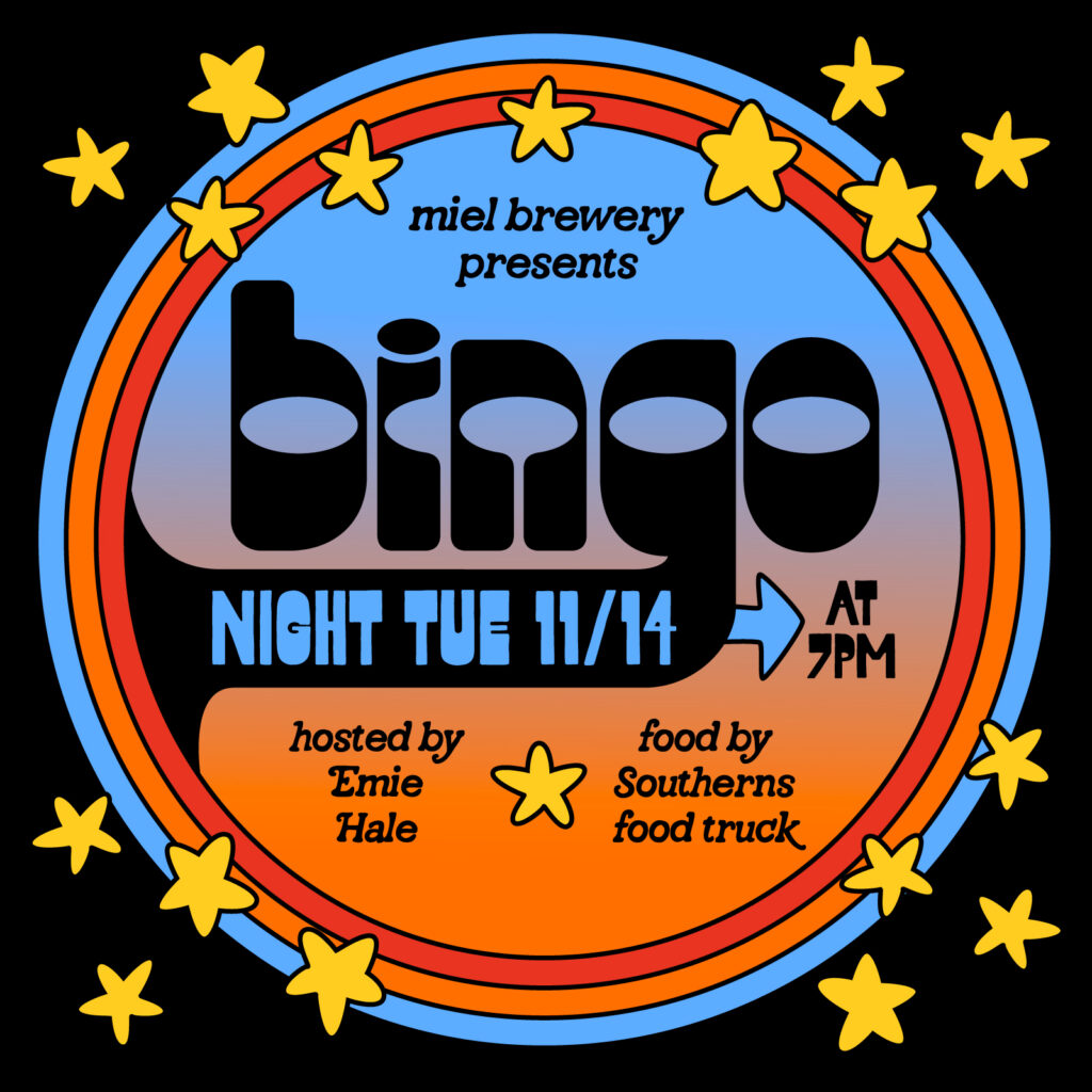 Bingo night at Miel Brewery flyer in square ratio size