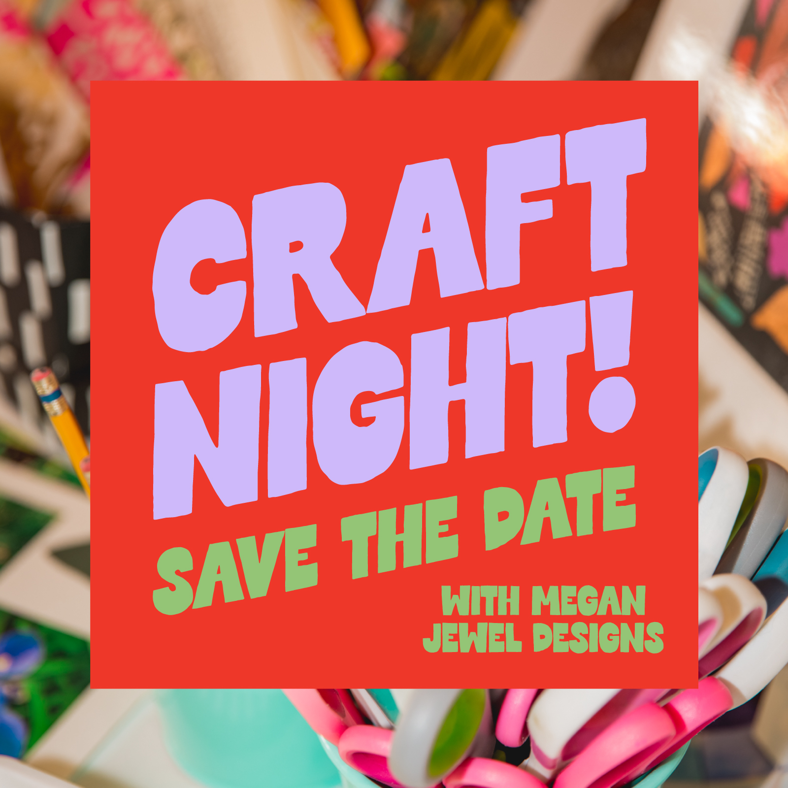 Craft Night: save the date flyer for December