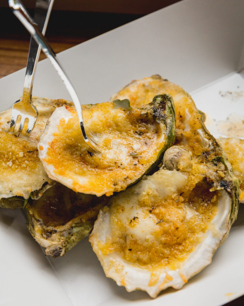 Chargrilled oysters by Lafitte's Oyster Catering