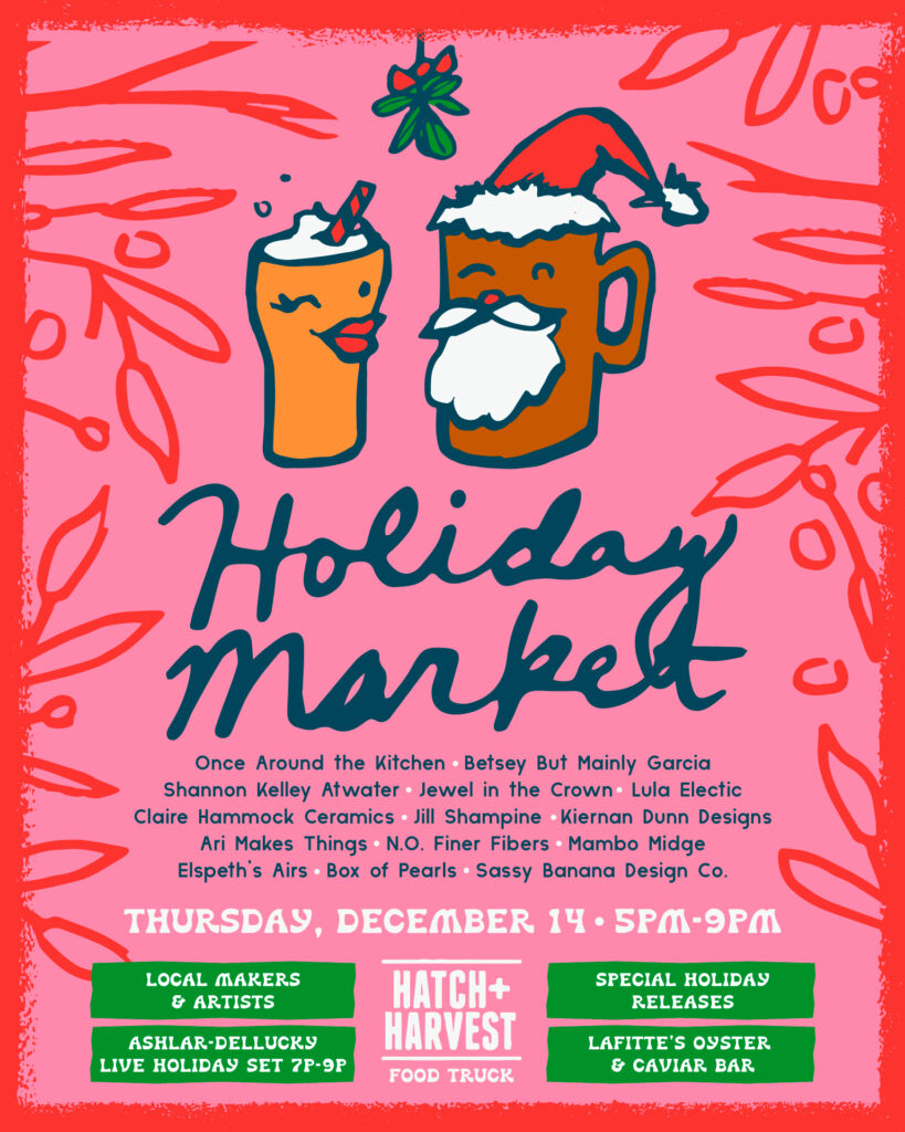 Holiday Market flyer with all the vendors