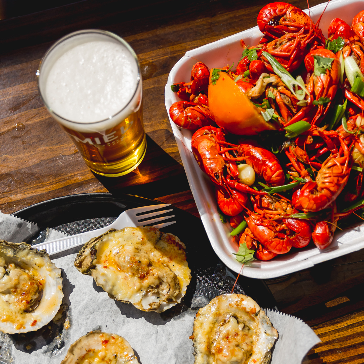 Buggin Out Boil viet-style-crawfish and grilled-oysters at Miel Brewery_square photo