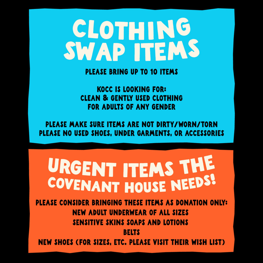 Clothing Swap items flyer