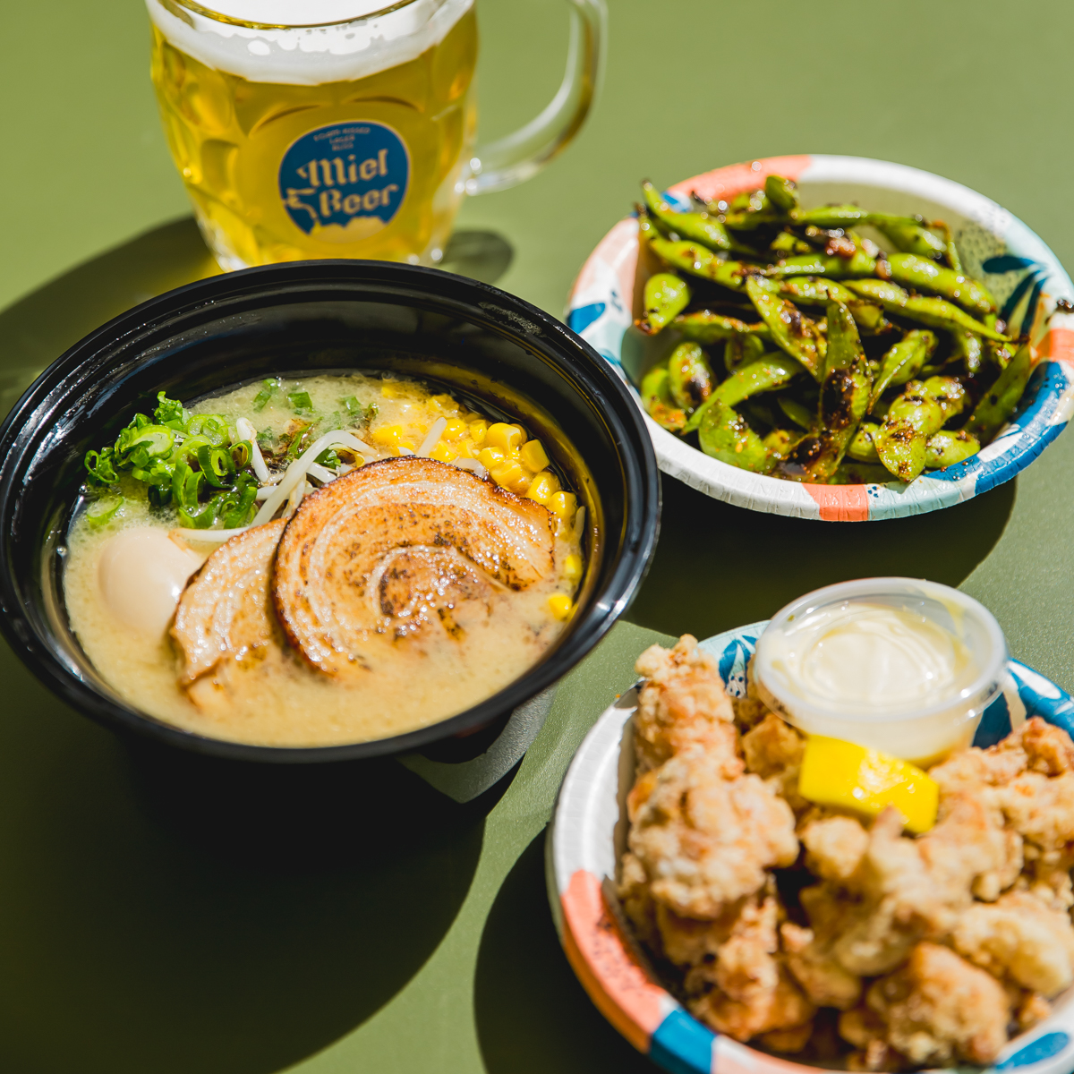 Shimeno Ramen with Miel beer and kaarage chicken square