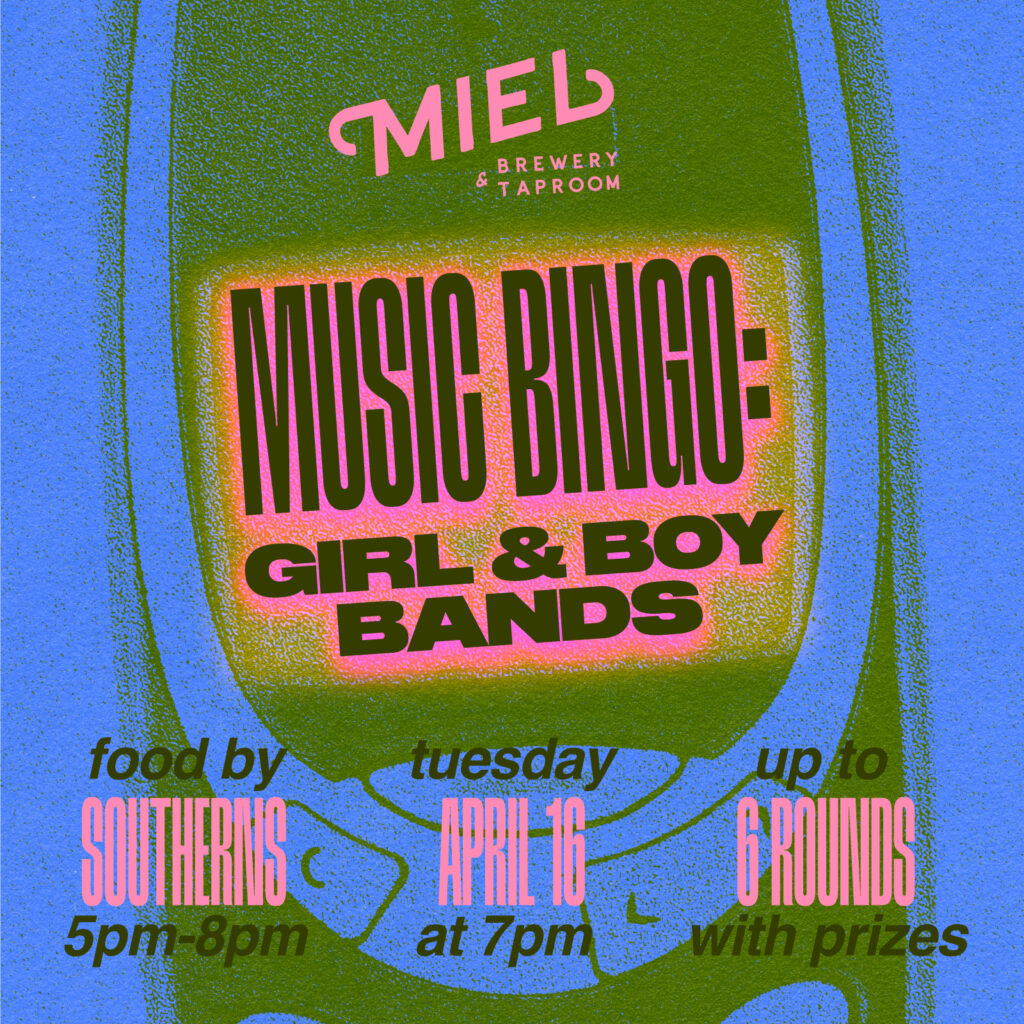 Music Bingo: Boy and Girl Bands flyer