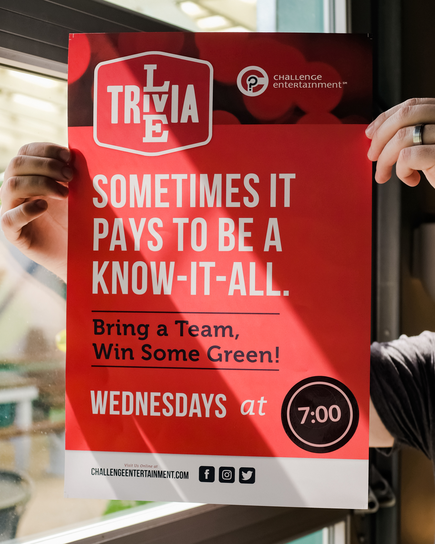 Challenge Entertainment trivia at Miel Logo