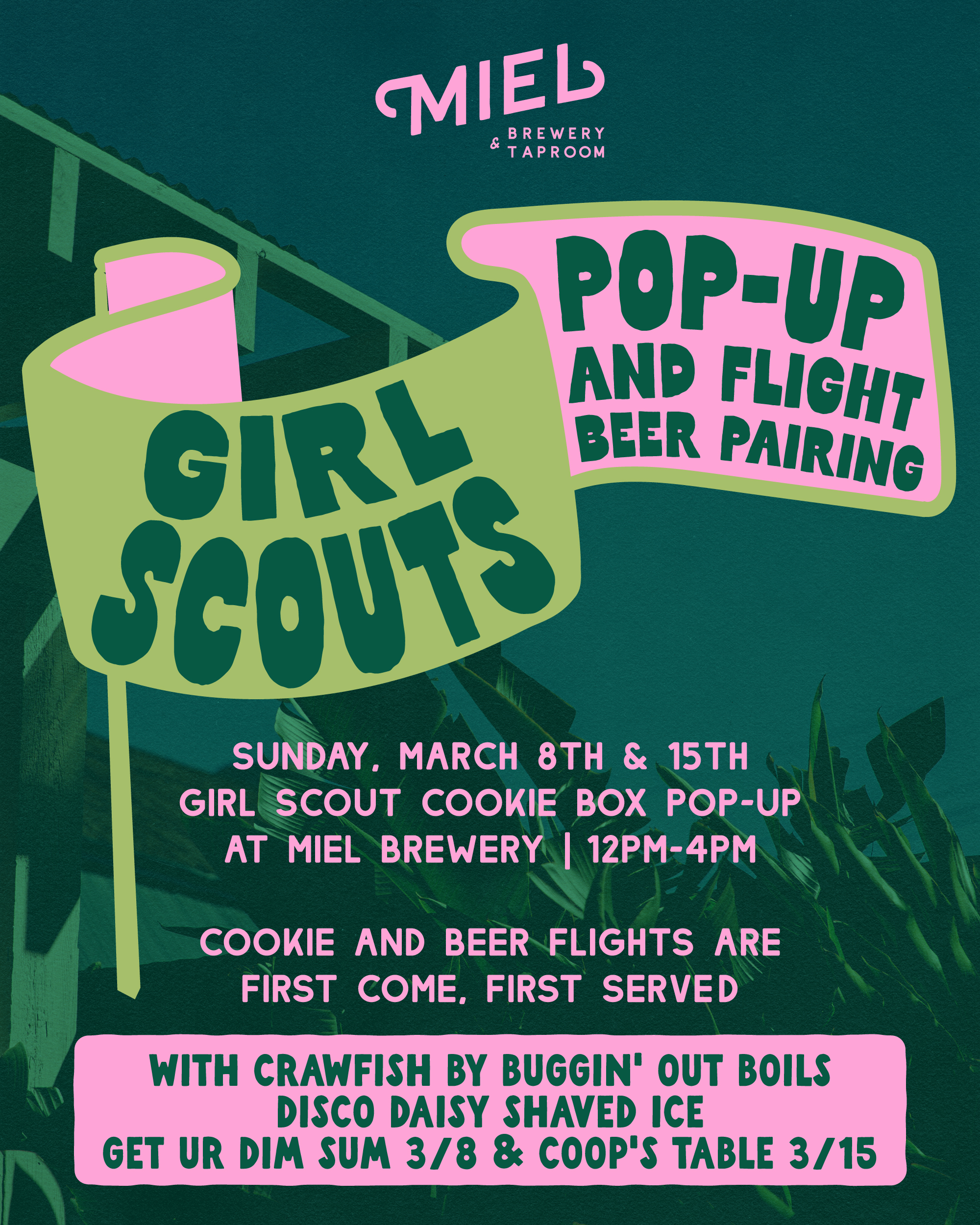 Girl Scouts at Miel Brewery
