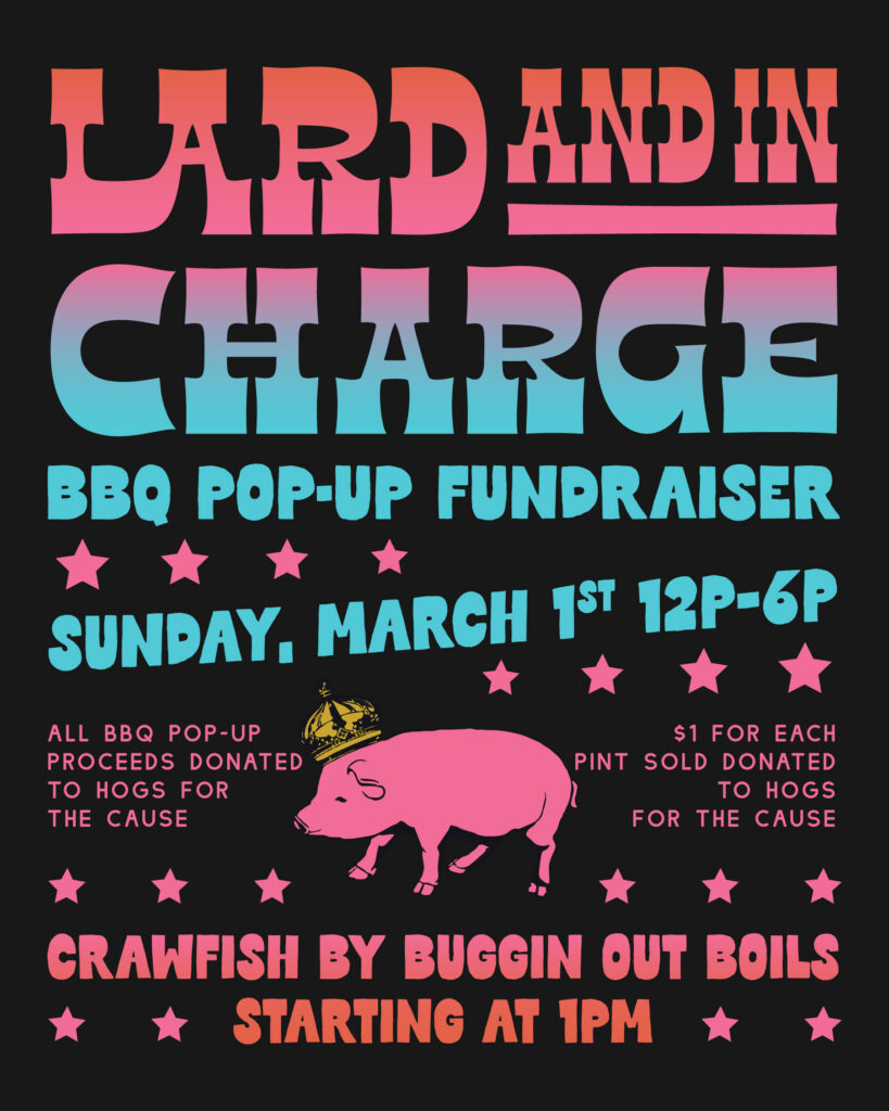 Lard and in charge bbq pop-up at Miel brewery flyer