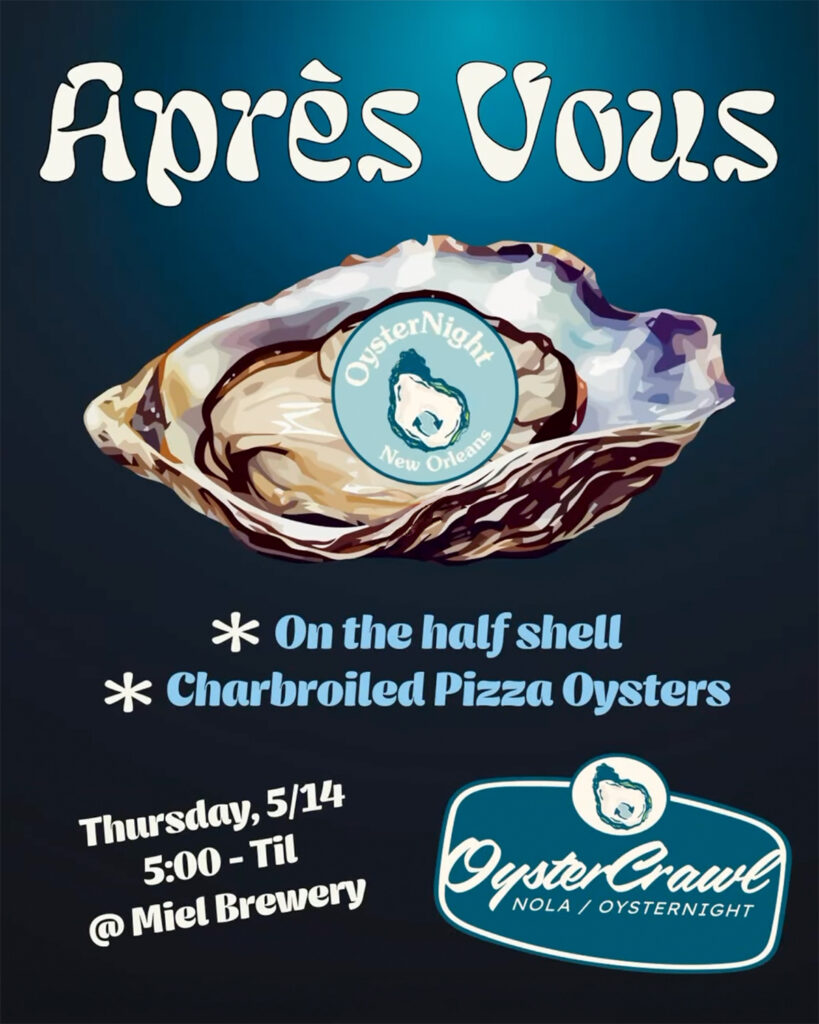 Apres Vous for an Oyster Night pop-up flyer