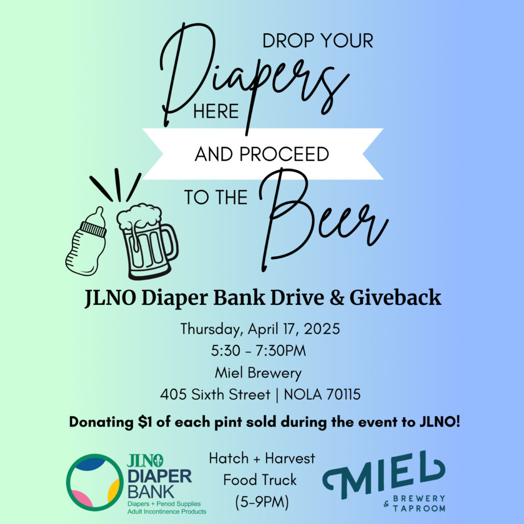 JLNO Diaper Bank Drive at Miel Brewery