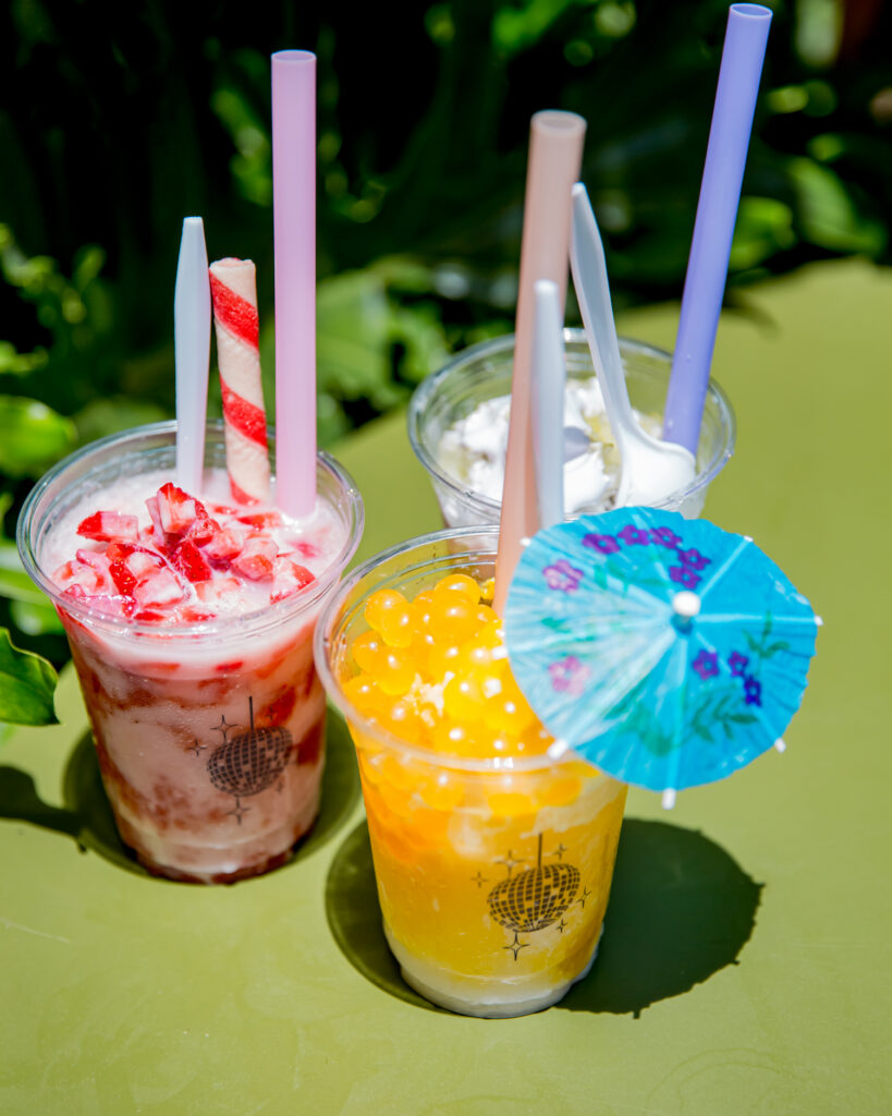 disco daisy shaved ice pop-up at Miel brewery