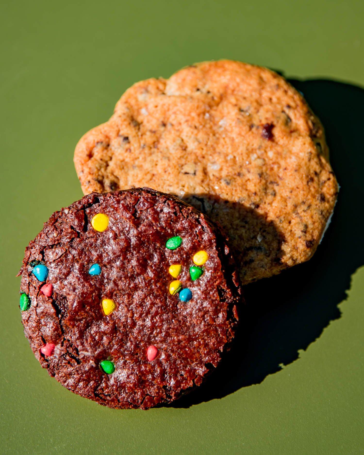 Heart Shaped Nola cosmic brownies and cookie sandwich