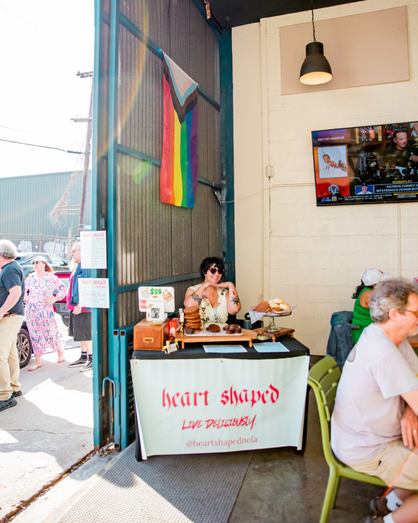 Heart Shaped Nola set up in the taproom