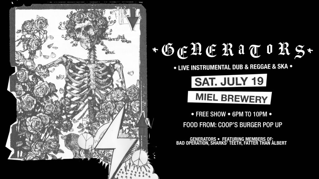 Dub, reggae, and ska by Generators — live at Miel horizontal flyer