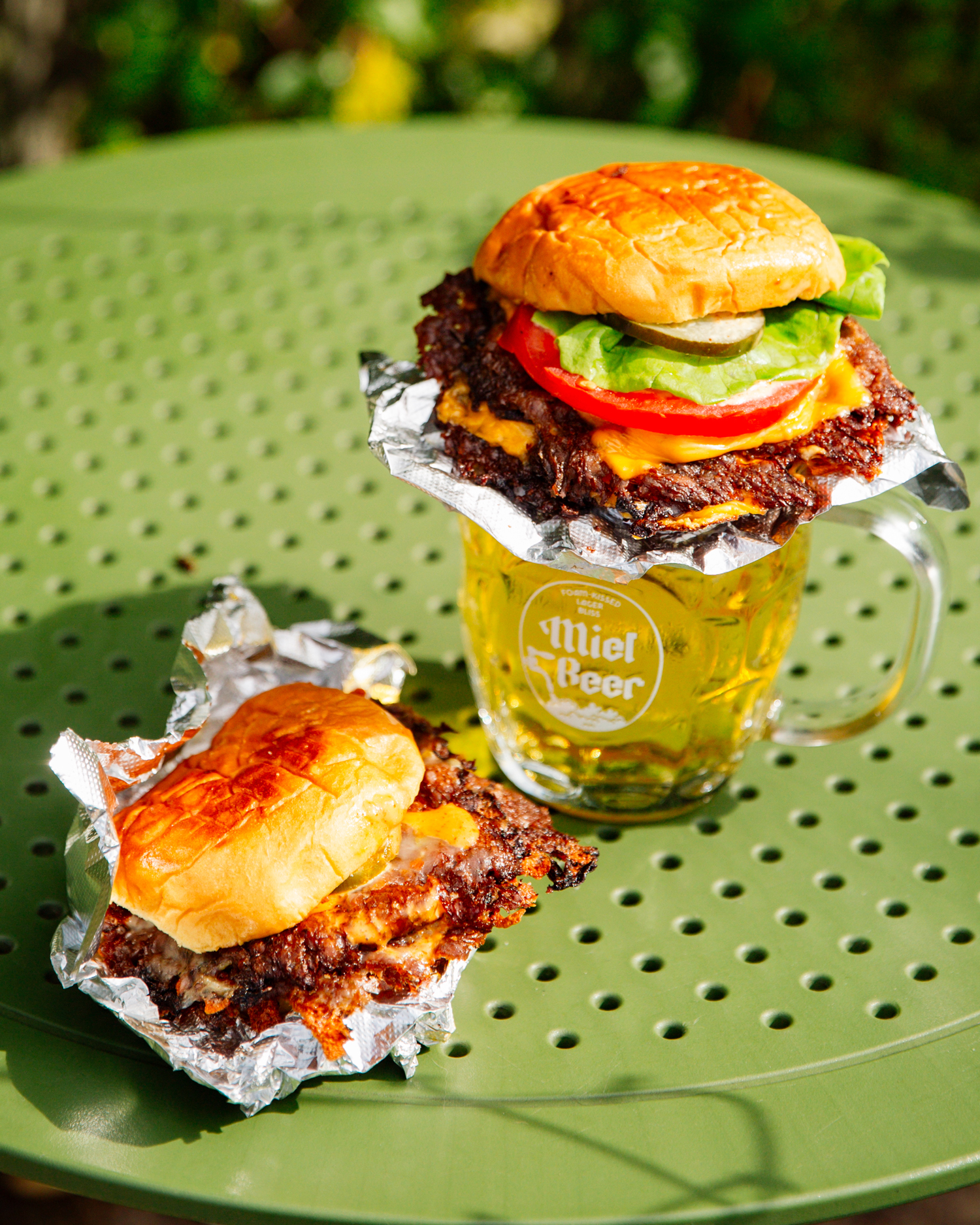 coops burgers at Miel brewery