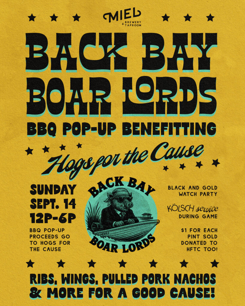 Back Bay Boar Lords BBQ Fundraiser Pop-up flyer