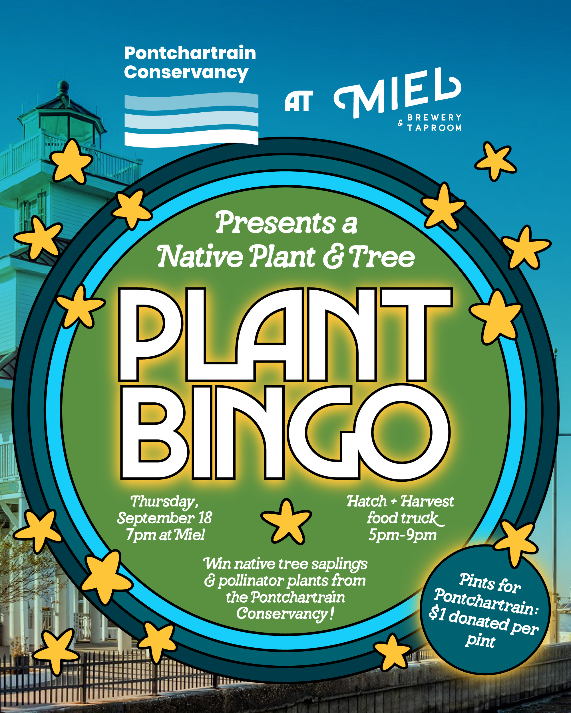 Plant Bingo with Pontchartrain Conservancy flyer