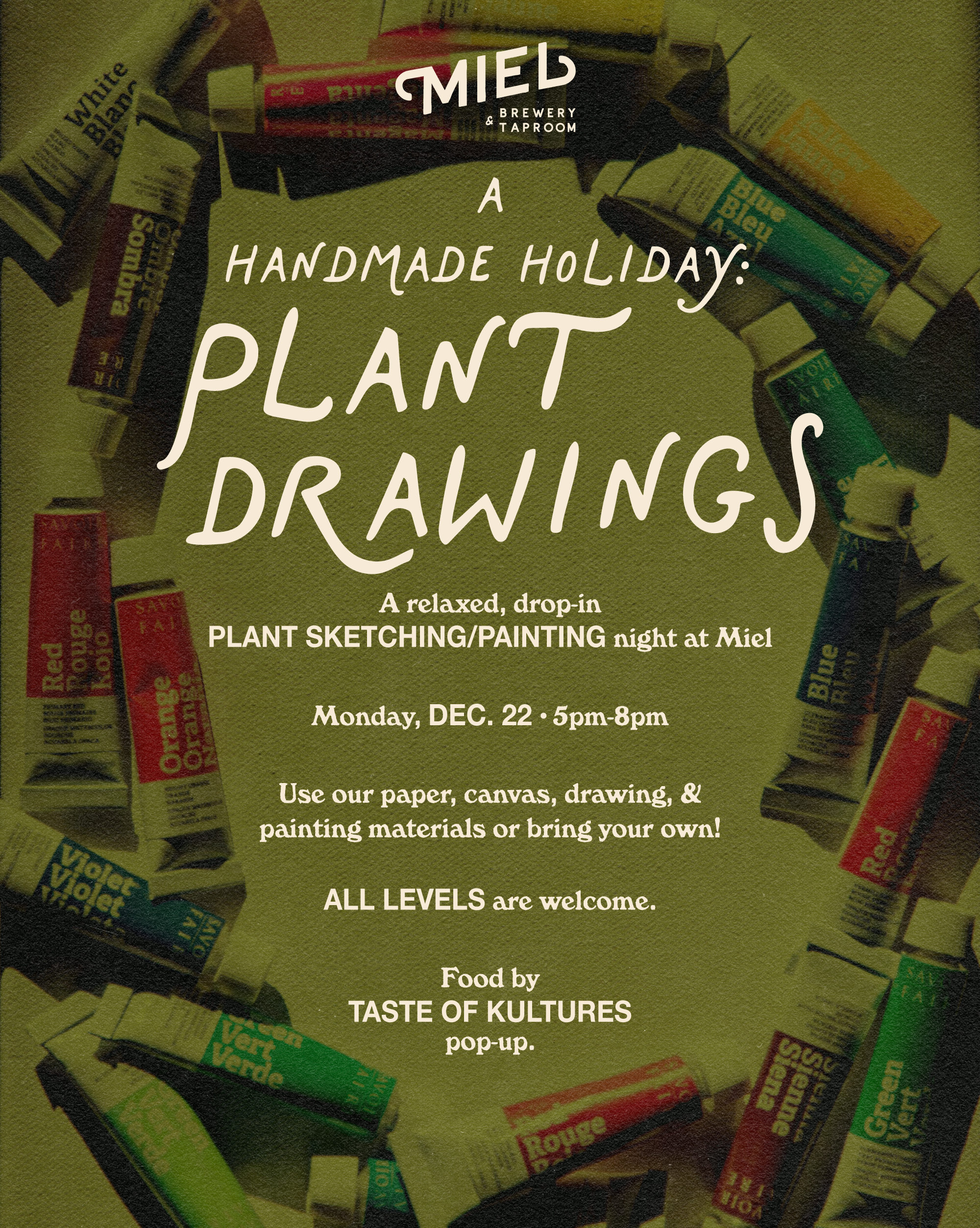 A Handmade Holiday: Plant Drawing Night