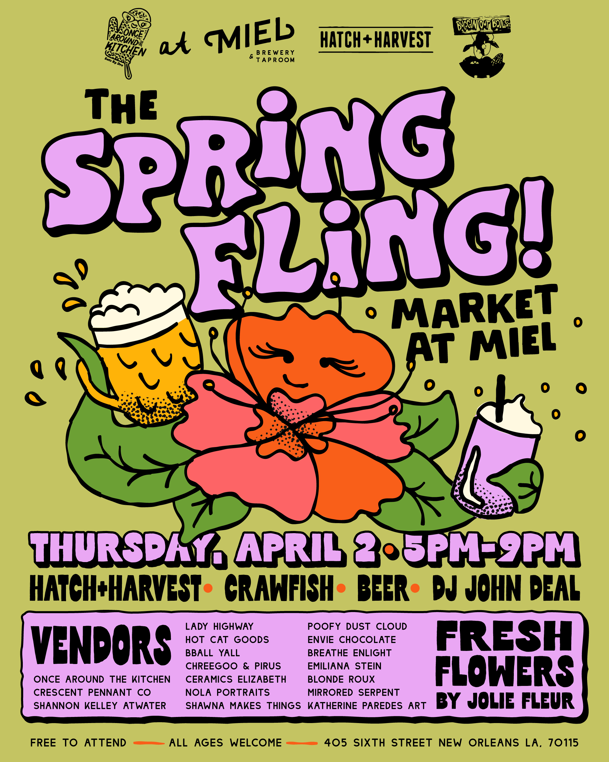 Spring Fling at Miel Brewery flyer