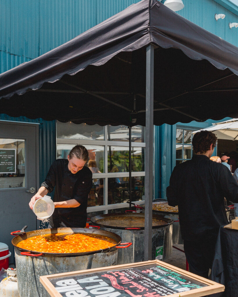 Paella Nola Pop-up bowls of Paella at Miel Brewery