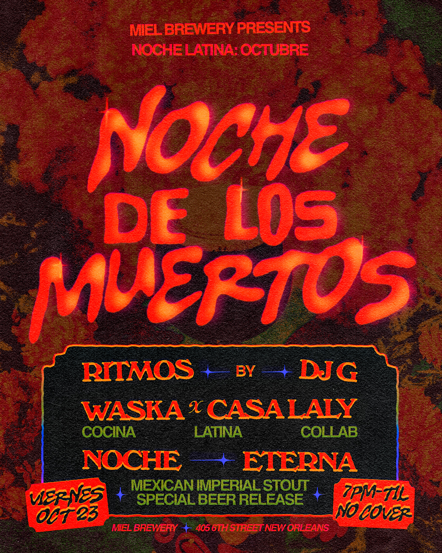 Noche de los Muertos at Miel Brewery poster