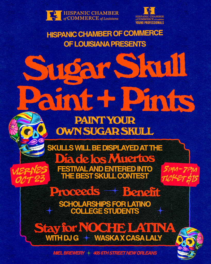 Sugar Skulls Paint and Pint at Miel Brewery poster